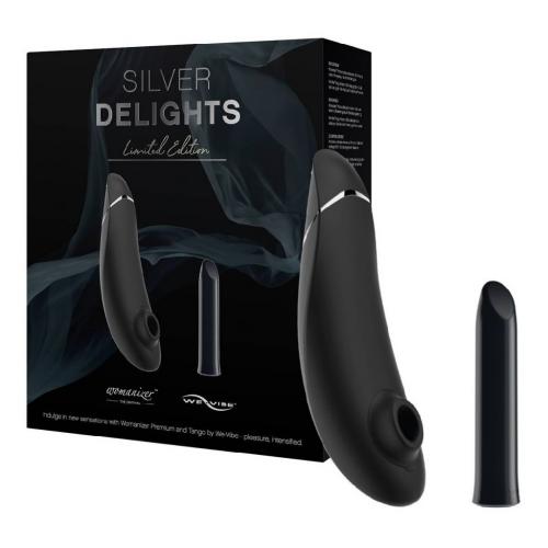 Ви-вайб Набор Womanizer Premium + We-Vibe Tango, серебряный (We-Vibe, )