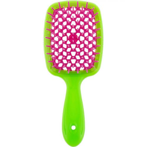 Джанеке Щетка Superbrush с закругленными зубчиками салатово-малиновая, 20,3 х 8,5 х 3,1 см (Janeke, Щетки)