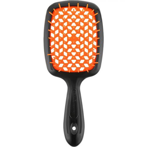 Джанеке Щетка Superbrush с закругленными зубчиками черно-оранжевая, 20,3 х 8,5 х 3,1 см (Janeke, Щетки)