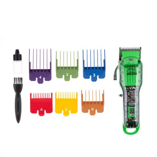 Деваль Про Машинка для стрижки Barber Style Neon Green, 6 насадок (Dewal Pro, Машинки), фото-10