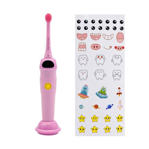 Ревилайн Детская электрическая звуковая зубная щетка RL 020 3+, розовая, 1 шт (Revyline, Электрические зубные щетки), фото-3