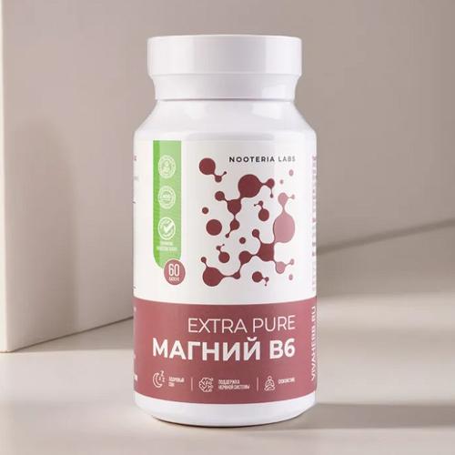 Ноотериа Лабс Комплекс Магний B6 Extra Pure, 60 капсул (Nooteria Labs, ), фото-5