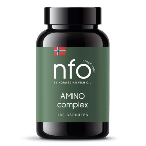 Норвегиан Фиш Ойл Амино-комплекс, 180 капсул (Norwegian Fish Oil, Витамины)