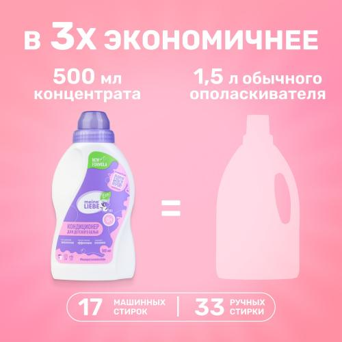 Майне Либе Кондиционер-концентрат для детского белья 0+, 500 мл (Meine Liebe, Стирка), фото-4
