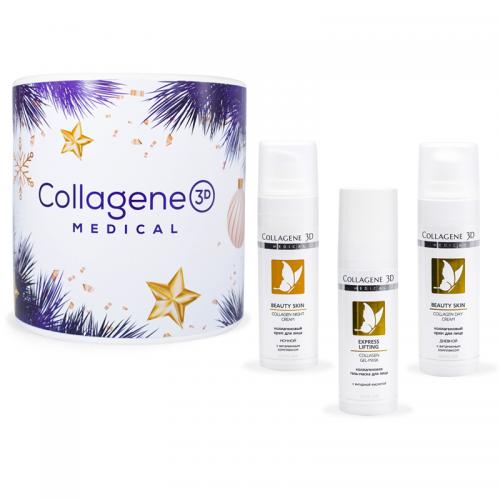 Медикал Коллаген 3Д Подарочный набор «Естественное сияние кожи», 3 средства (Medical Collagene 3D, Beauty Skin)