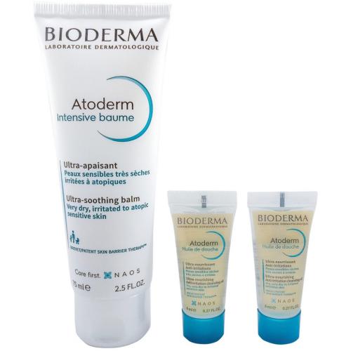 Биодерма Комплекс для ухода за атопичной кожей (бальзам, 75 мл + масло для душа, 2 х 8 мл) (Bioderma, Atoderm), фото-2