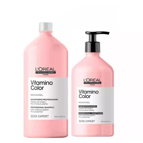 Лореаль Профессионель Набор Vitamino Color (шампунь 1500 мл + кондиционер 750 мл) (L'Oreal Professionnel, Уход за волосами, Vitamino Color), фото-2