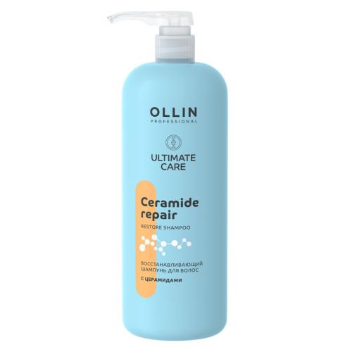 Оллин Восстанавливающий шампунь для волос с церамидами, 1000 мл (Ollin Professional, Уход за волосами, Ultimate Care)