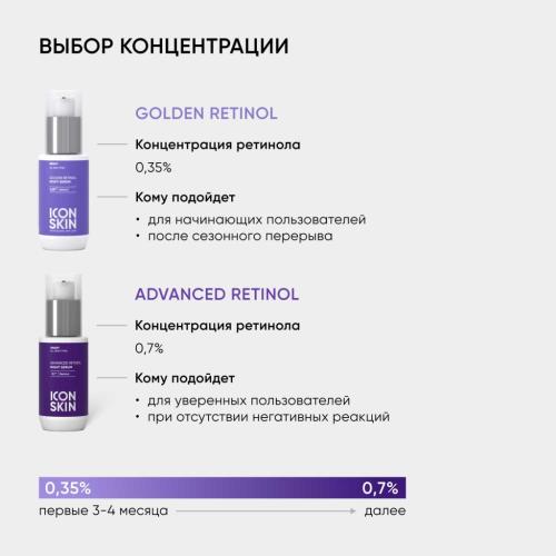 Айкон Скин Ночная сыворотка на основе 0,35% ретинола Golden Retinol, 30 мл (Icon Skin, Smart), фото-11