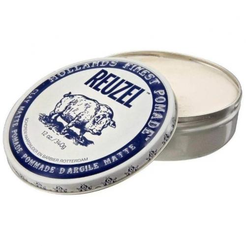 Рузел Помада средней фиксации для укладки мужских волос Clay Matte Pomade Hog, 340 г (Reuzel, Стайлинг)