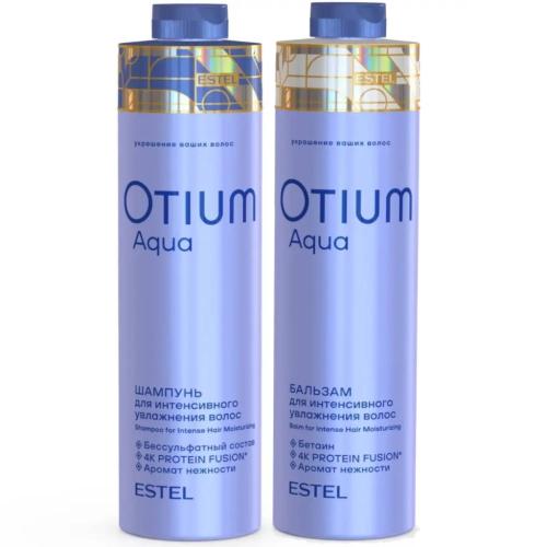 Эстель Набор для интенсивного увлажнения волос (шампунь, 1000 мл + бальзам, 1000 мл) (Estel Professional, Otium, Aqua)