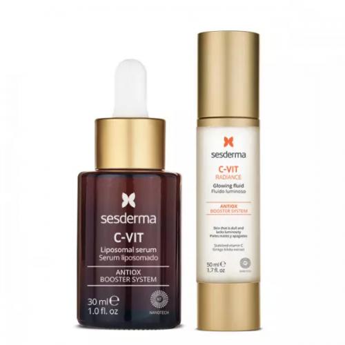 Сесдерма Набор для сияния кожи (сыворотка 30 мл + флюид 50 мл) (Sesderma, C-Vit)