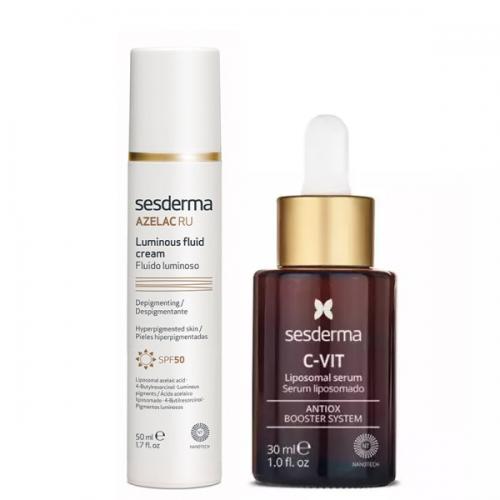 Сесдерма Набор для сияния кожи (эмульсия SPF 50, 50 мл + сыворотка, 30 мл) (Sesderma, C-Vit)