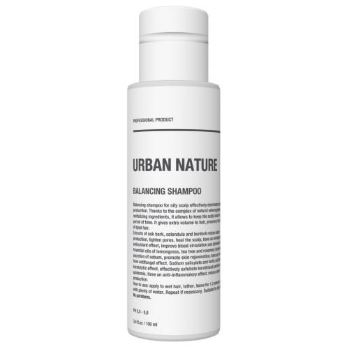 Урбан Натур Балансирующий шампунь для жирной кожи головы и волос, 100 мл (Urban Nature, Детокс)