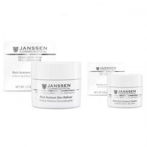 Янсен Косметикс Набор для питания кожи (крем SPF15 50 мл + крем для век 15 мл) (Janssen Cosmetics, Demanding skin)