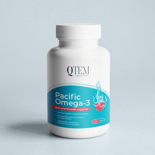 Кьютэм Комплекс для клеточной защиты Pacific Omega 3, 120 капсул (Qtem, Supplement), фото-3