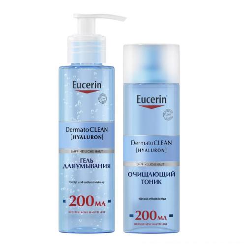 Эуцерин Набор очищающий (гель для умывания 200 мл + тоник 200 мл) (Eucerin, DermatoClean)