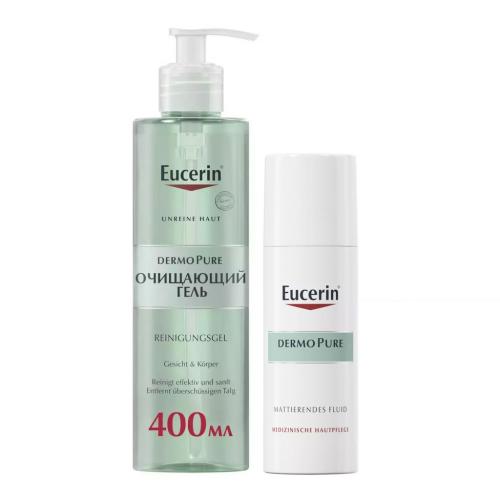 Эуцерин Набор матирующий (флюид 50 мл + гель 400 мл) (Eucerin, DermoPure)