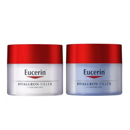 Эуцерин Набор для нормальной кожи (Дневной крем, 50 мл + Ночной крем, 50 мл) (Eucerin, Hyaluron-Filler + Volume-Lift)