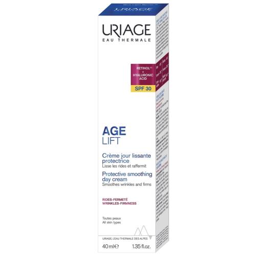 Урьяж Дневной разглаживающий защитный крем SPF 30, 40 мл (Uriage, Age Lift), фото-2