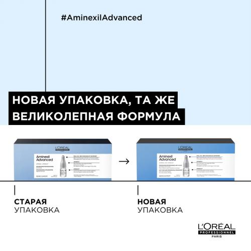 Лореаль Профессионель Программа Aminexil Advanced от выпадения волос, 42 ампулы х 6 мл (L'Oreal Professionnel, Уход за волосами, Scalp Care), фото-11