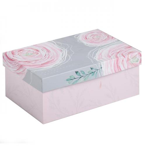 Коробка прямоугольная &quot;Цветы&quot;, 28 × 18,8 × 11,5 см (Подарочная упаковка, Коробки)