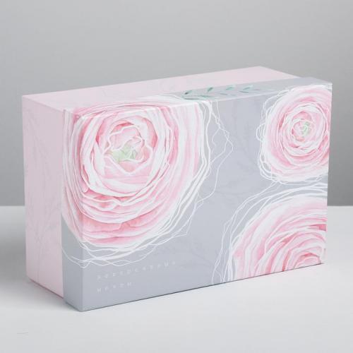 Коробка прямоугольная &quot;Цветы&quot;, 28 × 18,8 × 11,5 см (Подарочная упаковка, Коробки), фото-3
