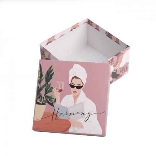 Коробка подарочная квадратная Girl 18 × 18 × 9,5 см (Подарочная упаковка, Коробки), фото-2