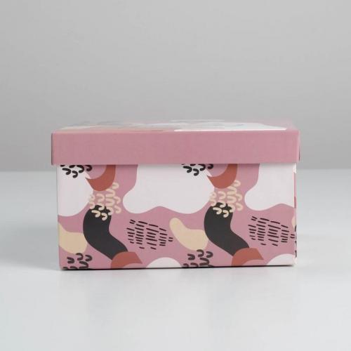 Коробка подарочная квадратная Girl 18 × 18 × 9,5 см (Подарочная упаковка, Коробки), фото-3