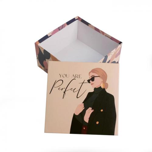 Коробка подарочная квадратная Girl 22 × 22 × 12 см (Подарочная упаковка, Коробки), фото-2