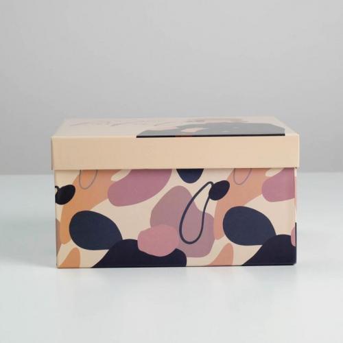 Коробка подарочная квадратная Girl 22 × 22 × 12 см (Подарочная упаковка, Коробки), фото-3