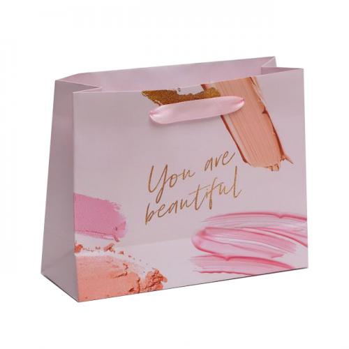 Пакет ламинированный горизонтальный You are Beautiful 22 × 17,5 × 8 см (Подарочная упаковка, Пакеты)