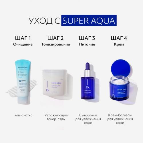 Миша Увлажняющие тонер-пэды для лица Ultra Hyalron, 90 шт (Missha, Super Aqua), фото-5