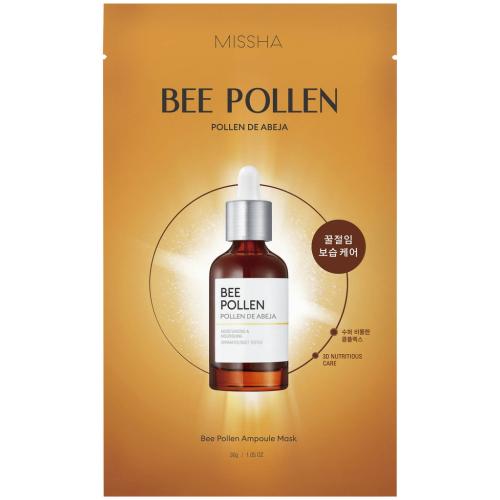 Миша Маска для лица с экстрактом пчелиной пыльцы Ampoule Mask, 30 г (Missha, Bee Pollen)