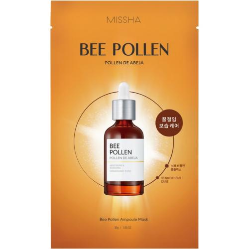 Миша Маска для лица с экстрактом пчелиной пыльцы Ampoule Mask, 30 г (Missha, Bee Pollen)