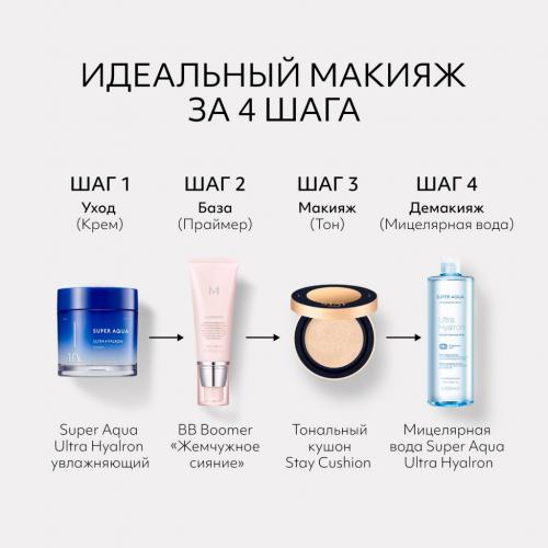 Миша Тональный кушон &quot;Бархатистое покрытие&quot; Stay Cover SPF40 PA++, 15 г (Missha, Foundation), фото-9