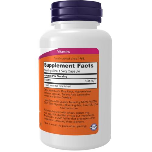 Нау Фудс Инозитол 500 мг, 100 капсул х 820 мг  (Now Foods, Витамины и минералы), фото-7