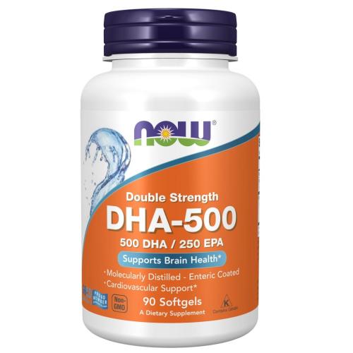 Нау Фудс Комплекс DHA 500 мг двойная сила,  90 капсул х 1448 мг (Now Foods, Жирные кислоты)