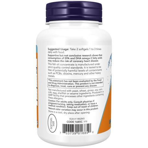 Нау Фудс Комплекс Omega-3, 180 мини-капсул х 740 мг (Now Foods, Жирные кислоты), фото-8