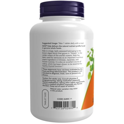 Нау Фудс Комплекс Kelp для здоровья щитовидной железы 150 мкг, 200 таблеток х 870 мг (Now Foods, Растительные продукты), фото-3