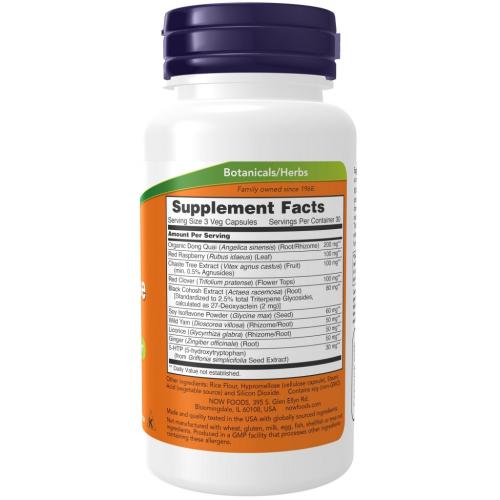 Нау Фудс Комплекс для поддержки женской эндокринной системы Menopause Support, 90 капсул х 559 мг (Now Foods, Растительные продукты), фото-2