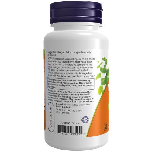 Нау Фудс Комплекс для поддержки женской эндокринной системы Menopause Support, 90 капсул х 559 мг (Now Foods, Растительные продукты), фото-3