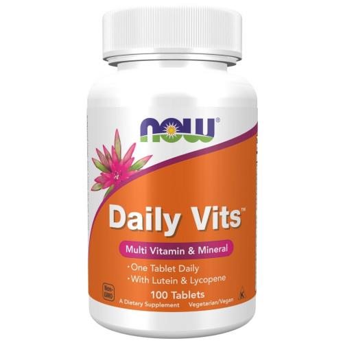 Нау Фудс Мультивитаминный комплекс Daily Vits, 100 таблеток х 1252 мг (Now Foods, Витамины и минералы)