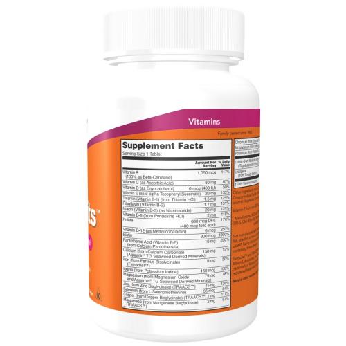 Нау Фудс Мультивитаминный комплекс Daily Vits, 100 таблеток х 1252 мг (Now Foods, Витамины и минералы), фото-7