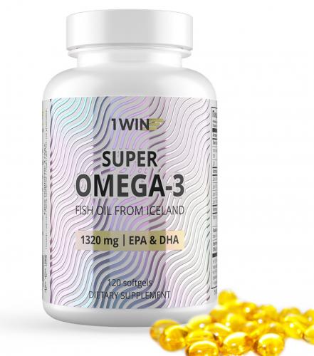 1Вин Комплекс Super Omega-3 1320 мг, 120 капсул (1Win, Omega)