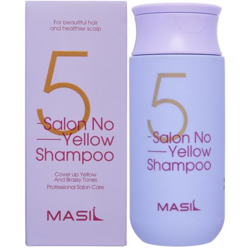Масил Тонирующий шампунь против желтизны для осветлённых волос Salon No Yellow Shampoo, 150 мл (Masil, )