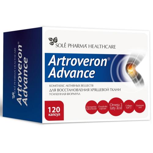 Астроверон Комплекс активных веществ для восстановления хрящевой ткани Advance c усиленной формулой, 120 капсул (Artroveron, )