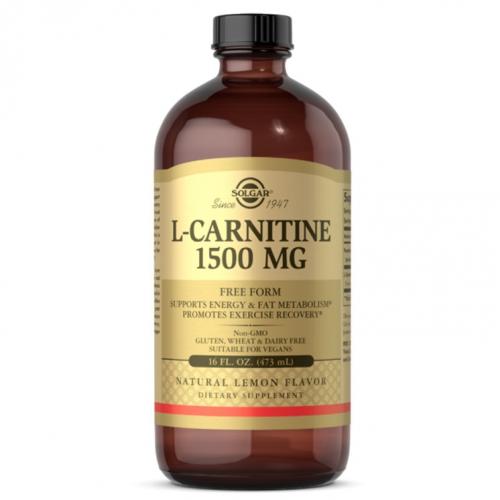 Солгар Жидкий L-Carnitine 1500 мг с натуральным лимонным вкусом, 473 мл (Solgar, Аминокислоты)