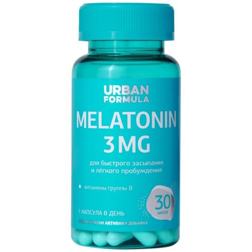 Урбан Формула Комплекс для сна Melatonin 3 мг, 30 капсул х 360 мг (Urban Formula, Basic)