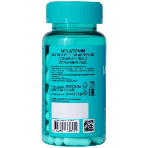 Урбан Формула Комплекс для сна Melatonin 3 мг, 30 капсул х 360 мг (Urban Formula, Basic), фото-8